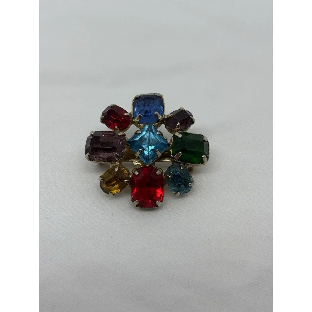 Estate Find Multi Colored Brooch‎ Hat Pin Scarf Brooch 1